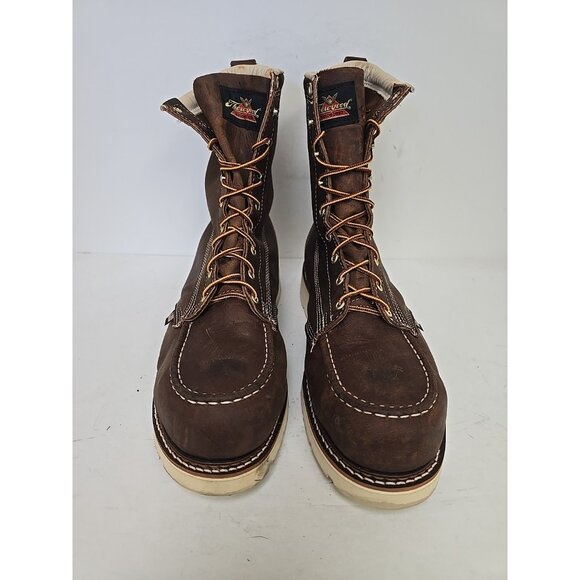 Thorogood Men's 8 " Steel Toe Work Boot (U.S.A.) 804-4378 Brown Size 14D - Picture 6 of 7